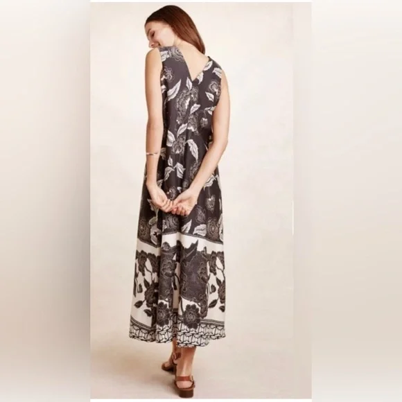 Anthropologie Soha.  Floreat Print Maxi Dress Large NWT l - Picture 3 of 16
